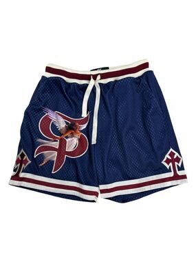 SAINT POTENTIAL League Basketball Streetwear Summer Workout Blue Shorts Mens XS